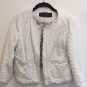 Zara Jackets & Coats - Zara Ivory Lined Jacket with Pockets Zara Jackets & Coats - Zara Ivory Lined Jacket with Pockets